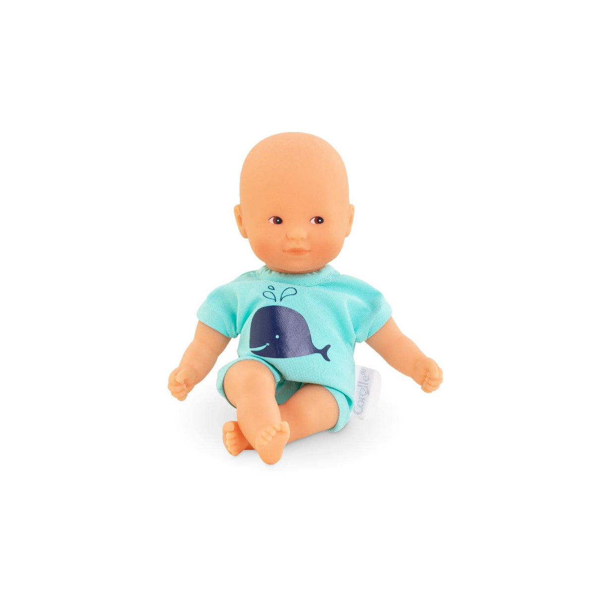 Corolle 9000120170 Mon Premier Poupon Mini Bath Blue 20 cm/French Doll with Charm and Vanilla Scent