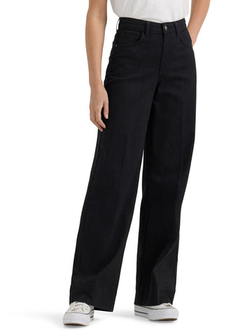 Lee Women's Legendary High Rise Trouser Jean, Black, 2