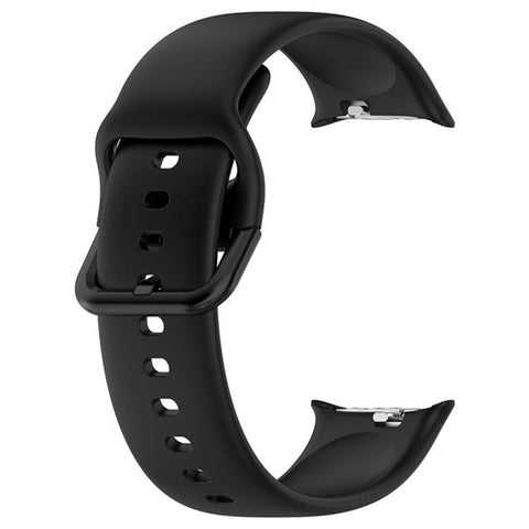KNOXS Watch Strap for Honor Watch 4 Smart Watch, 22mm Replacement Soft Silicone Adjustable Quick Release Wristband Sports Waterproof Easy to Clean Band (Black)