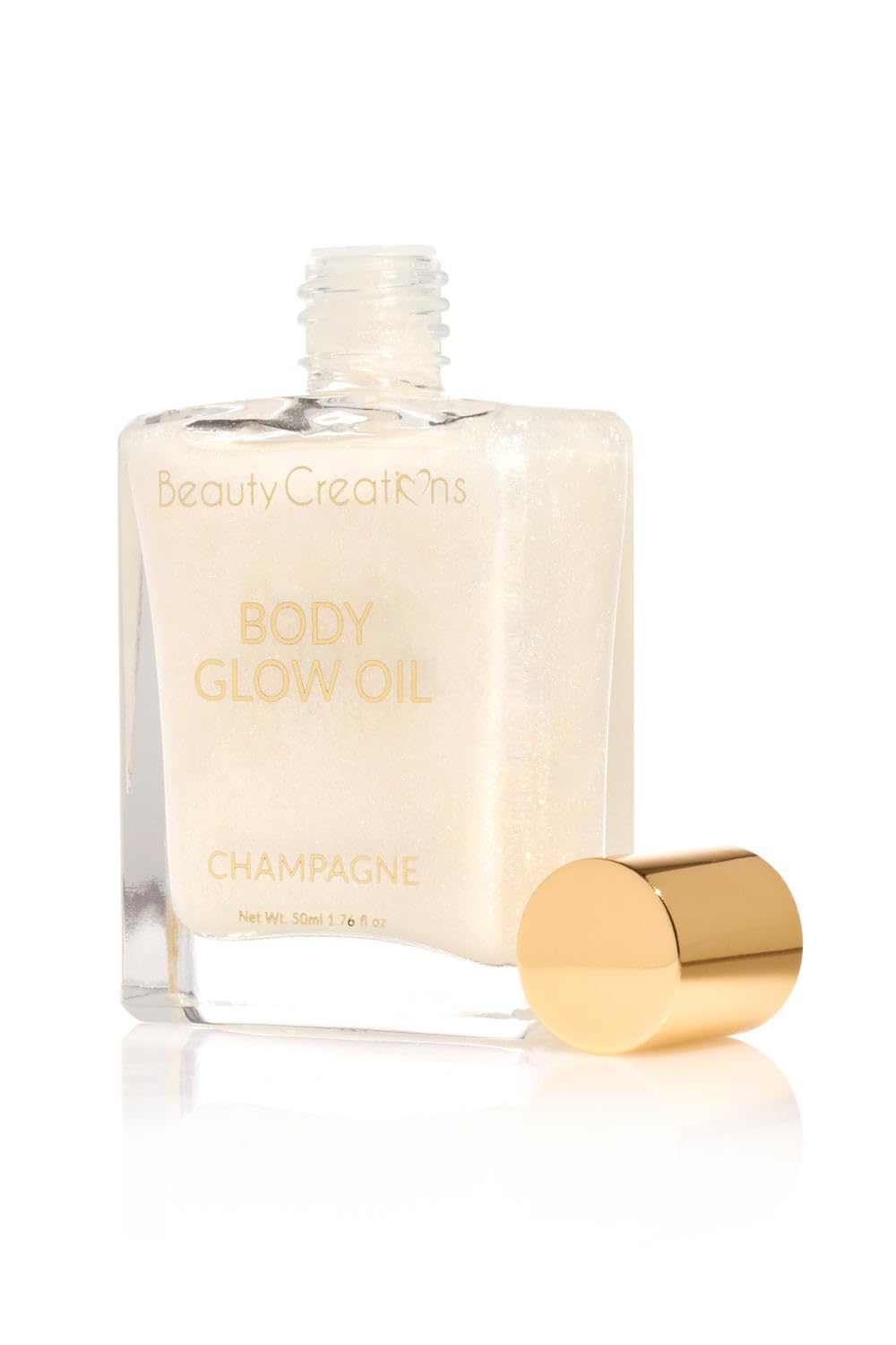 Beauty Creations Body Oils with Shimmery Glitter in CHAMPAGNE Color