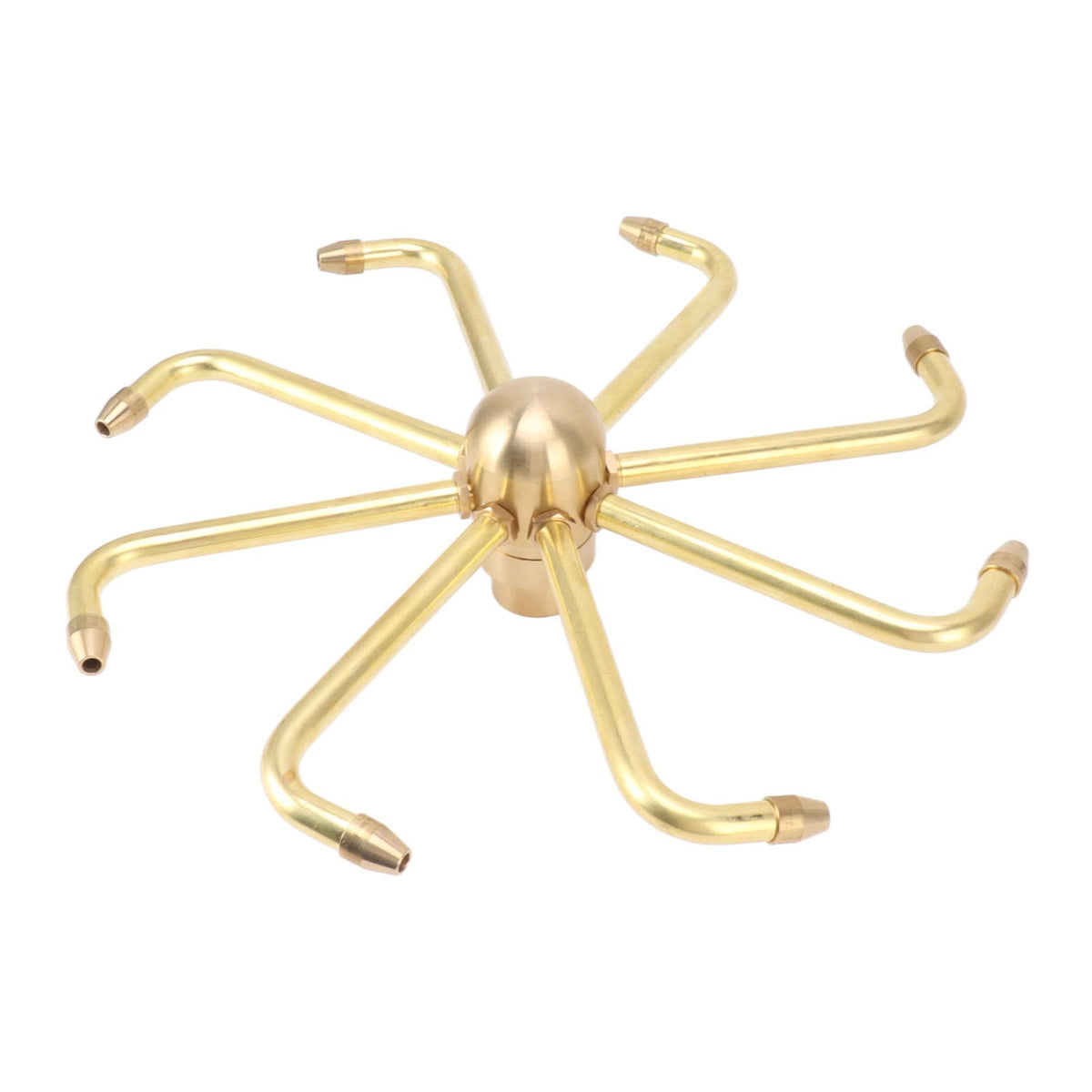 Yuecoom Pond Fountain Head Nozzles, 8 Holes Brass Windmill Rotating Fountain Rotate Water Fountain Nozzle Pool Sprayer Fountain Nozzle for Rockery Fish Pond Landscape Pond Garden (G1.5in)