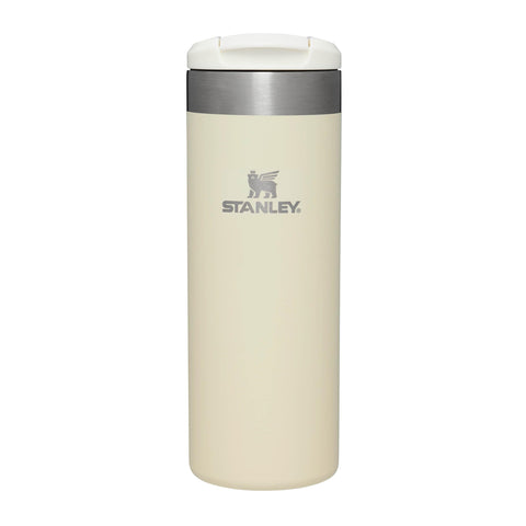 Stanley Aerolight Transit Travel Mug 0.47L - Keeps 6 Hours Hot - 8 Hours Cold - Dishwasher Safe - Leakproof - Car Cup Holder Compatible - Insulated Coffee Cup - Cream Metallic