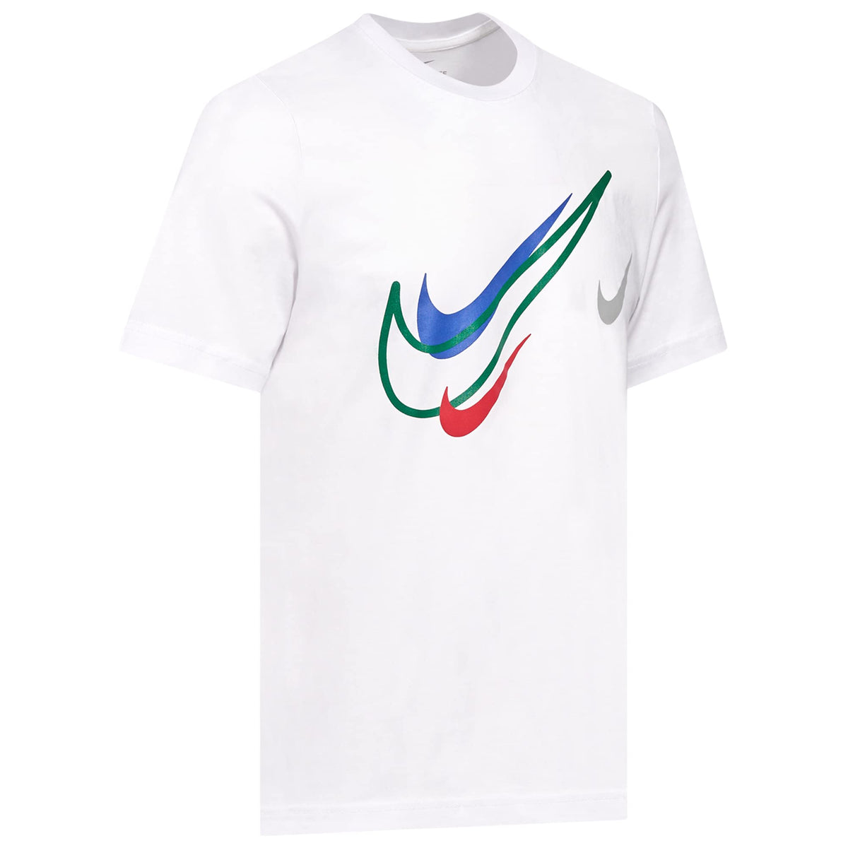 NIKE Court T Shirt Mens Swoosh Logo Tee Short Sleeve Classic T Shirt White DQ3944 100 New (X-Large)