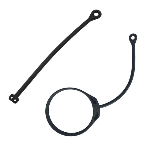 Wilsonzin Set of 2 Fuel Cap Holders, Plastic Fuel Cap Rubber Band Petrol Car Fuel Cap Replacement Rope with 2 Clips Quick Installation Fuel Cap Cable Wire Compatible