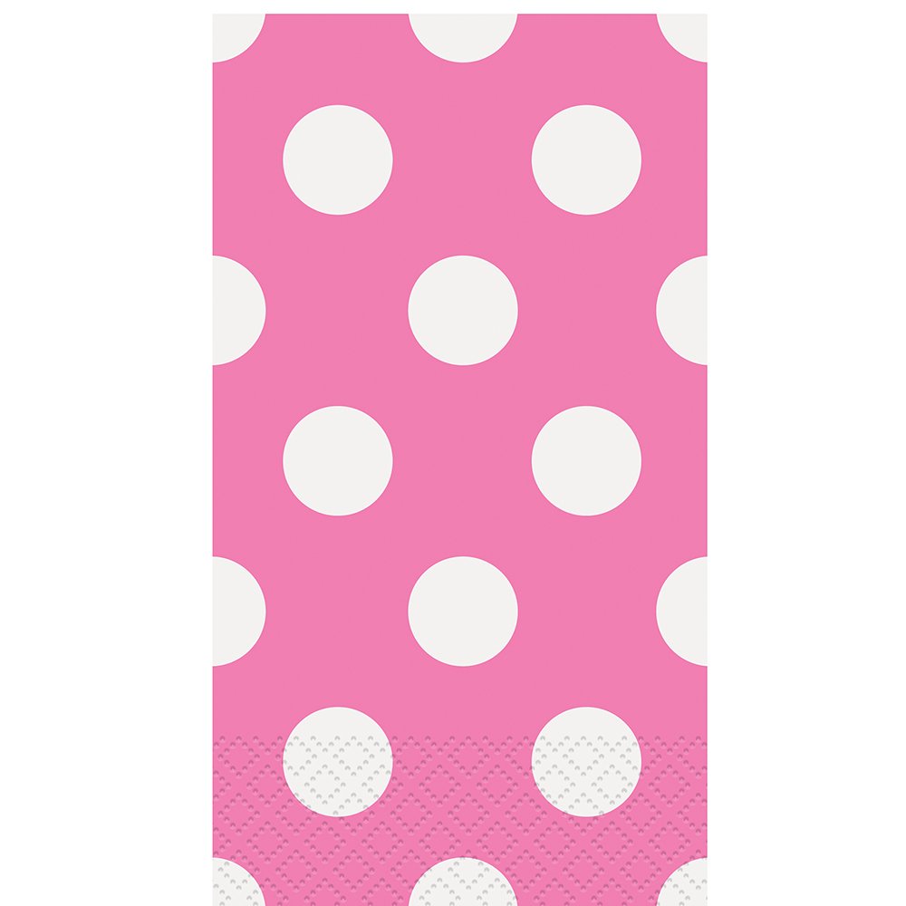 Hot Pink Polka Dot Paper Guest Napkins, 16ct
