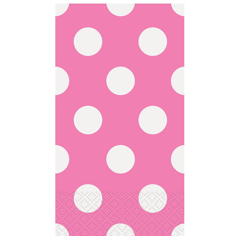 Hot Pink Polka Dot Paper Guest Napkins, 16ct