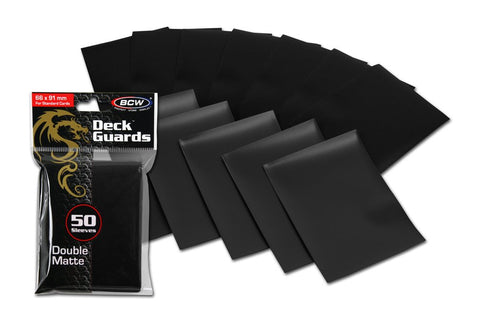 BCW Black Double Matte Deck Guard Card Sleeves, 600 ct