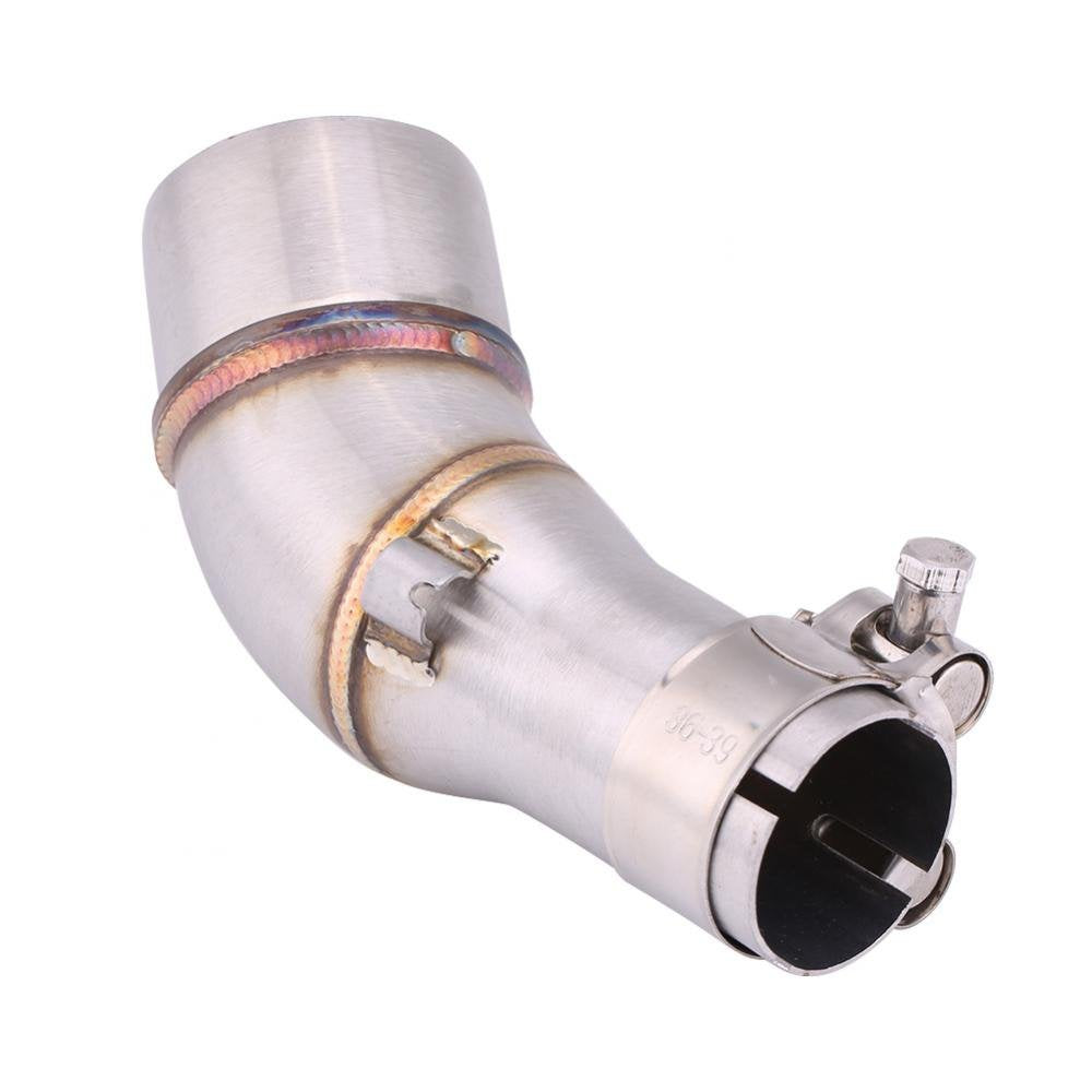 Akozon exhaust pipe ys125 + motorcycle slip on middle link adapter connector for r25 r3 2013-2016