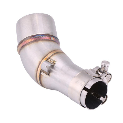 Akozon exhaust pipe ys125 + motorcycle slip on middle link adapter connector for r25 r3 2013-2016