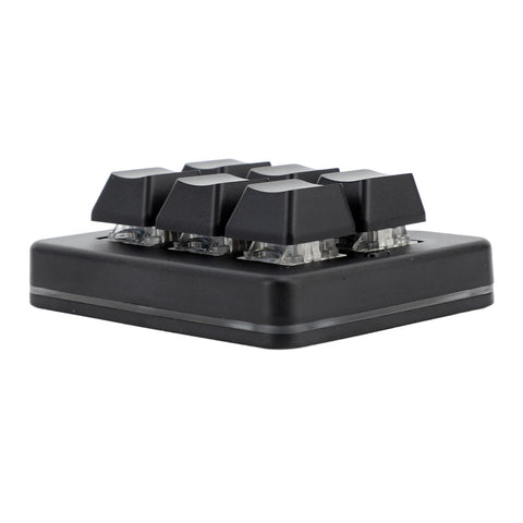 VBESTLIFE 6 Key Mini Keypad, USB 2.4G Bluetooth Mechanical Gaming Macro Keyboard One Handed Programmable OSU Keypad with RGB Lighting, for Windows, for Linux