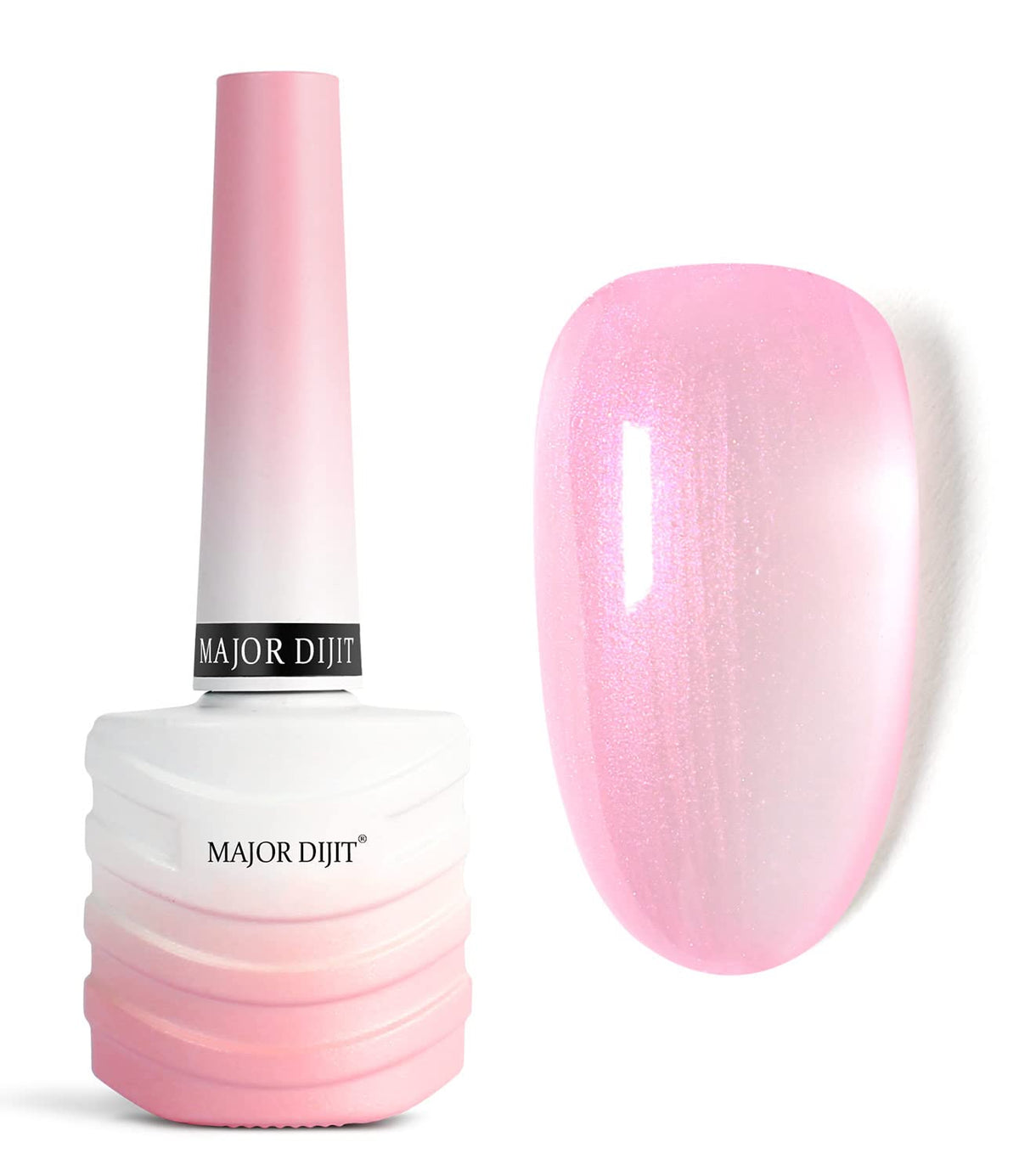 Major Dijit Gel Nail Polish - Jelly Glass UV Led Gel Polish Natural Girly Colors Pearl Translucent Cruelty-Free Nail Lacquer, 15ml/0.5floz