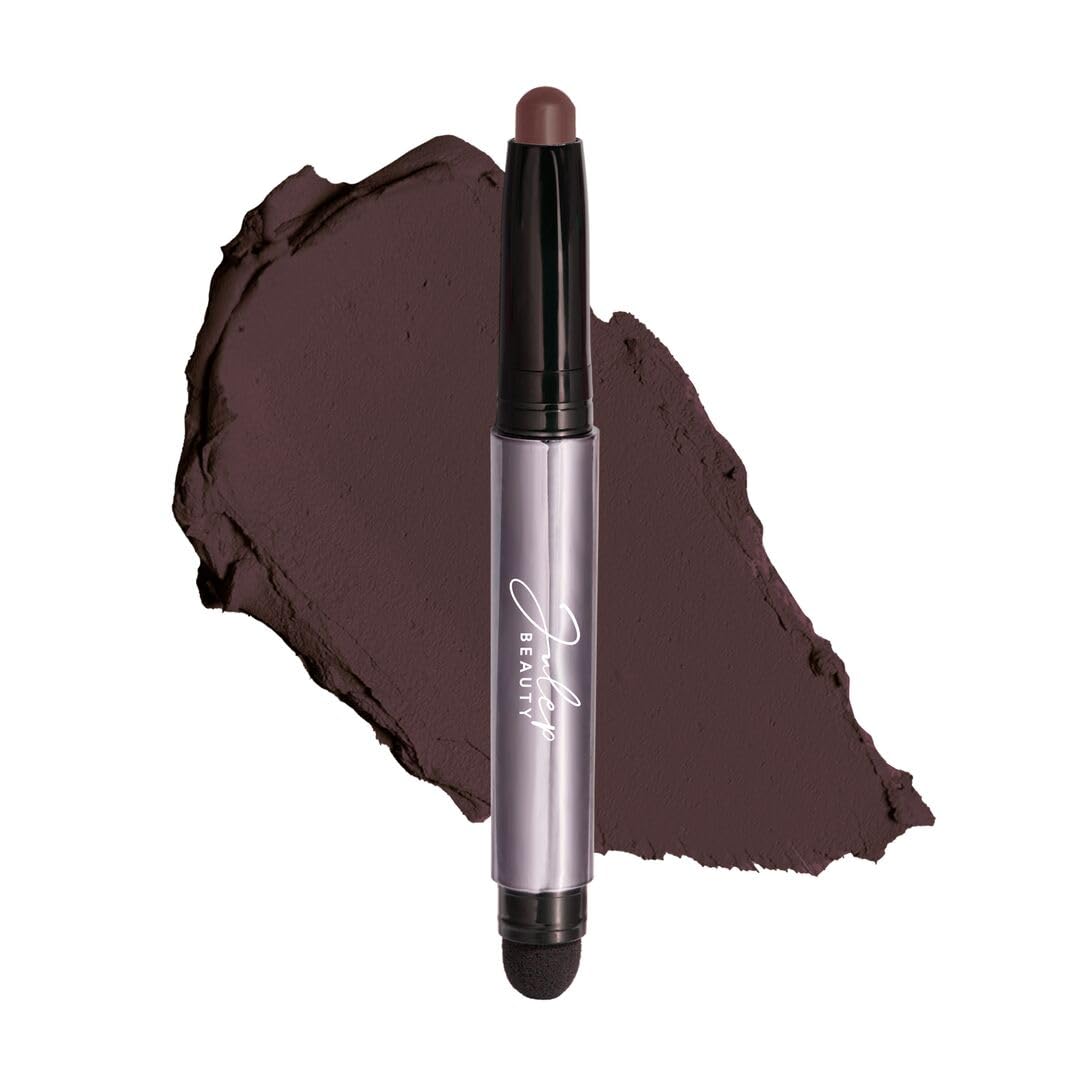 Julep Eyeshadow 101 Crème-to-Powder Eyeshadow Stick (Black Cherry Matte) Long-Lasting, Waterproof Eye Shadow - Blendable, Crease-Proof Eye Shadow Stick with Built-In Smudger - Shimmer Eyeshadow