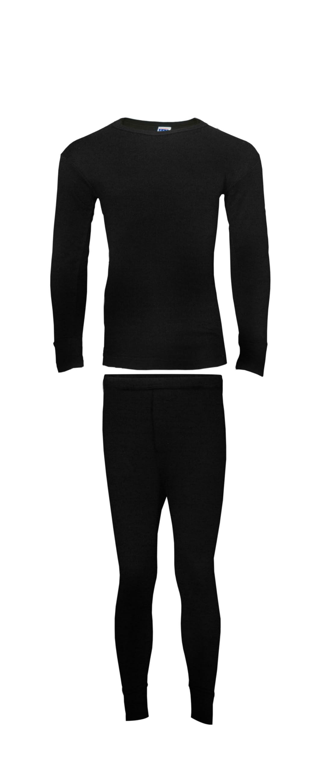 Heat Stoke Kids Thermal Skins Set Long Sleeve Top and Long Johns Leggings, Boys Girls Base Layer. (BLACK, 12-13Years)