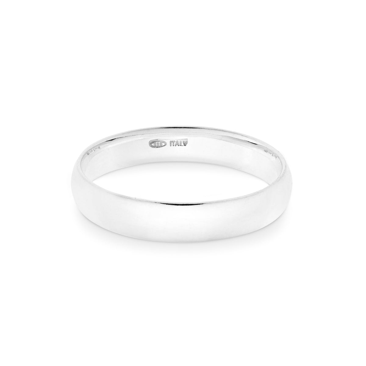 Miabella 925 Sterling Silver Comfort Fit Dome Band Ring 2mm, 4mm, 6mm for Women or Men, Made in Italy (4mm, 6)