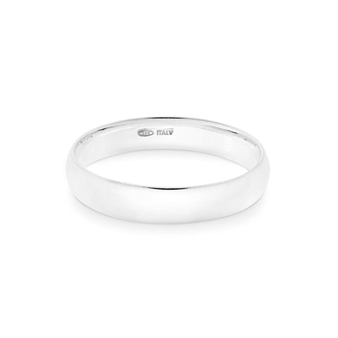Miabella 925 Sterling Silver Comfort Fit Dome Band Ring 2mm, 4mm, 6mm for Women or Men, Made in Italy (4mm, 6)