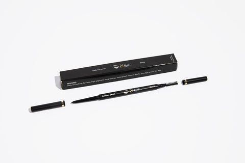 Eyebrow Definer Pencil | Fill in Draw Fine Lines and add volume to your Brows | Long Lasting and Waterproof | Precision Smart Double Ended Design | N Beauty Studio Professional Makeup (Ebony)