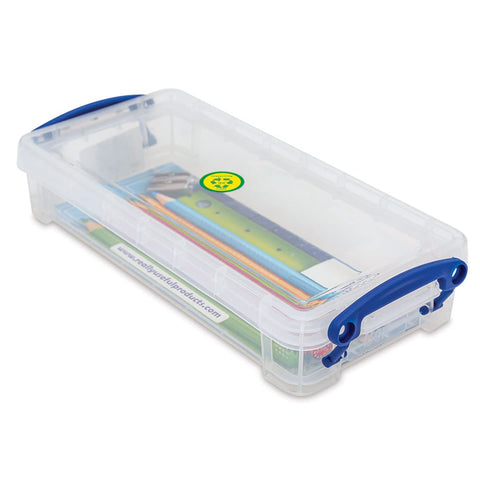 Really Useful Plastic Storage Box 0.55 Litre Clear (Pack of 10)