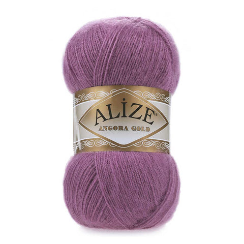 Alize Angora Gold Yarn 20% Wool 80% Acrylic Soft Yarn Crochet Lot of 2skn 200gr 1204yds Lace Hand Knitting Turkish Yarn (440 Dark Rose)