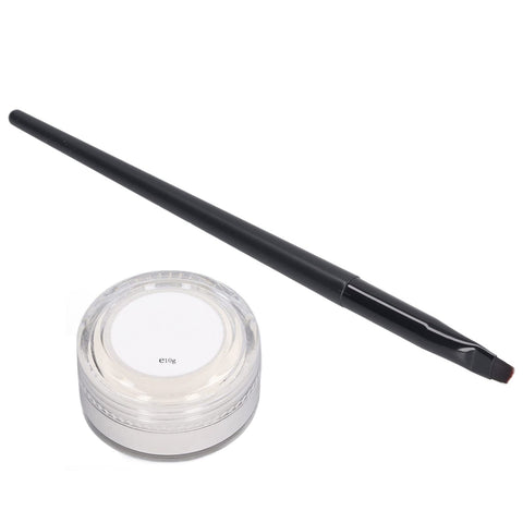 Eyebrow Mapping Kit, White Brow Paste Safe Clear Lines Light Texture Brow Mapping Kit Eyebrow Mapping Paste Brow Paste Brush Kit with Brush Easy To Remove for Eyebrow and Lip