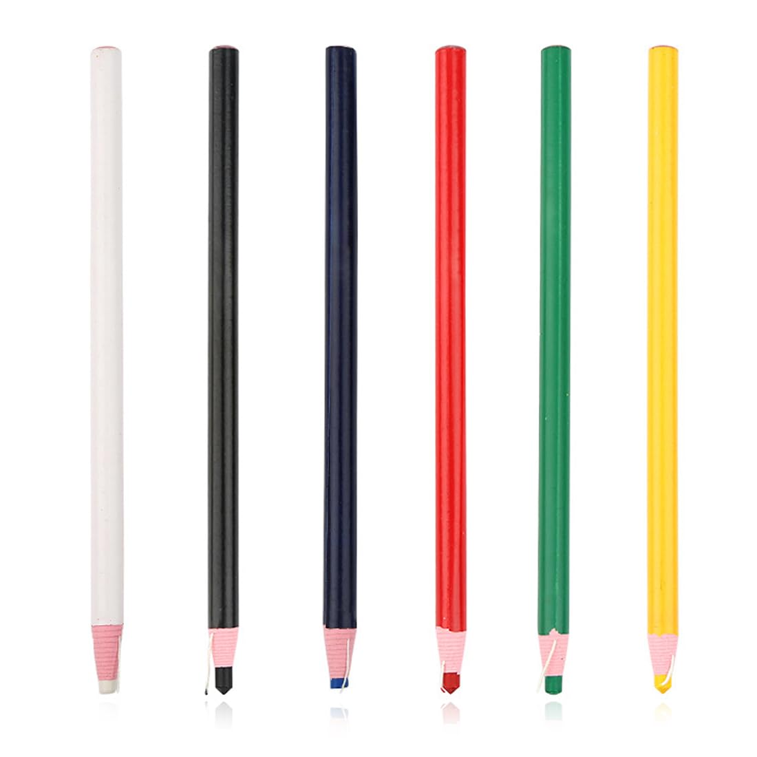 LuLiyLdJ Tailor's Chalk Pens for Sewing, Tailor's Chalk Sewing Chalk Set, Fabric Marker Pen, Sewing Pencil, Fabric Marker Pen, Sewing Pencil, Tailor's Chalk Pens for Sewing, Pack of 6