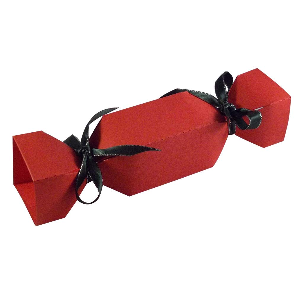 10 x Xmas Red Christmas Cracker Boxes Christmas Favour Boxes
