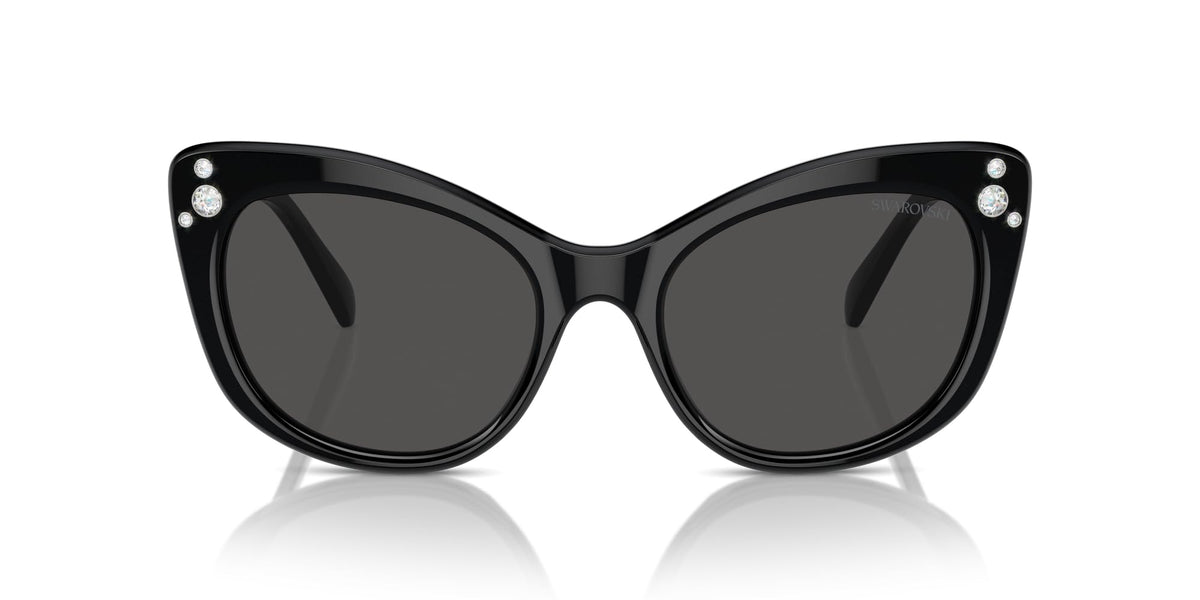 SWAROVSKI SK6020 Sunglasses, Black/Dark Grey, 55 mm