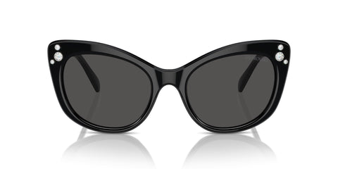 SWAROVSKI SK6020 Sunglasses, Black/Dark Grey, 55 mm