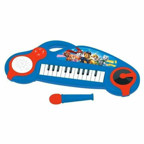 Lexibook - Paw Patrol - Kids Electronic Piano with Lighting Effects Microphone Drums Built-in Speaker Demo Songs DJ Player Blue/Red, K704PA
