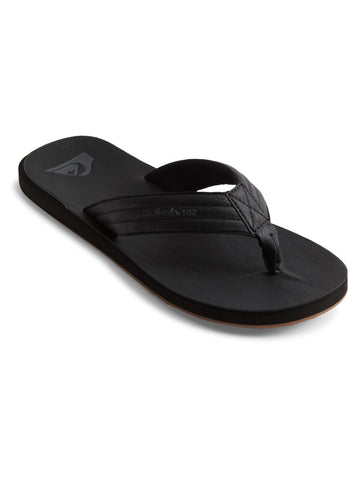 Quiksilver Men's Carver Nubuck Sandal, Solid Black, 9 UK
