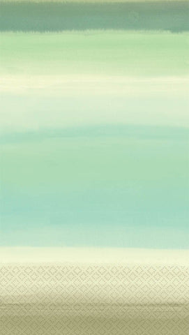 Amscan Beach Glass Disposable 2 Ply Paper Guest Towels Tableware, 8 x 4.5-In, Green