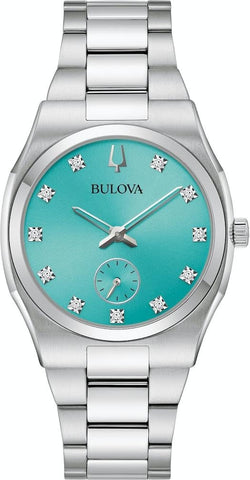 Bulova Women Analog Quartz Watch with Stainless Steel Strap 96P243