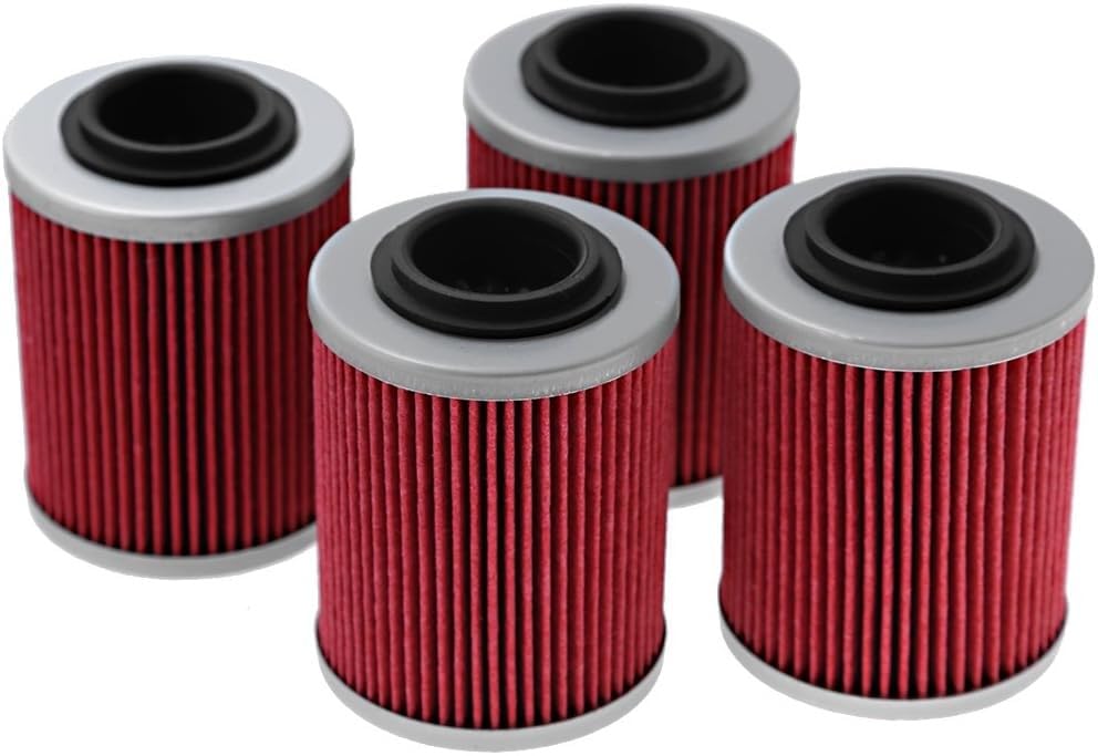 4-Pack KN152 HF152 Oil Filter Replacement for Can-Am Bombardier Outlander 330 400 450 500 570 650 800 850 1000 Replace# 420256188 711256188