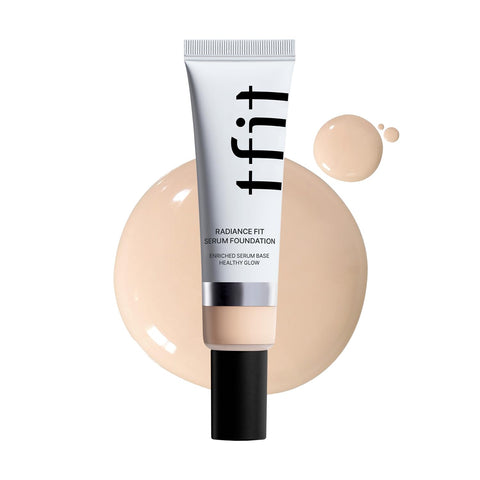 TFIT Radiance Fit Serum Foundation - Flawless Coverage, Dewy finish, Long-lasting, Lightweight, Korean Makeup,1.05 Oz. (C00 Fair, 1.05 Oz.)