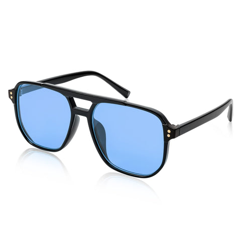 FEISEDY Retro Square Aviator Sunglasses Women Men 70s Vintage Trendy Plastic Frame Sun Glasses B2835