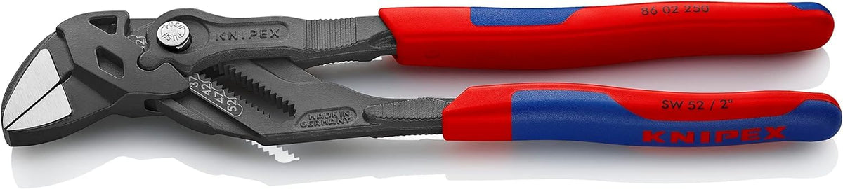 Knipex Pliers Wrenches pliers and a wrench in a single tool grey atramentized, with multi-component grips 250 mm 86 02 250