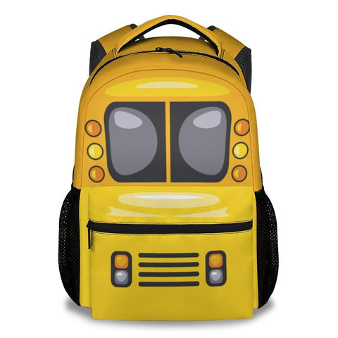 XaocNyx Kid Backpack for Boys - School Bus Schoolbag - Lightweight Durable Large Capacity - 17 Inch Yellow Bookbag for School, Travel and Camp