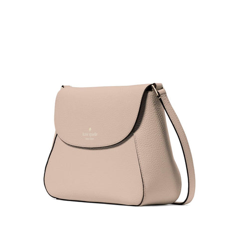 Kate Spade Monica Leather Crossbody Purse for Women, Warm beige