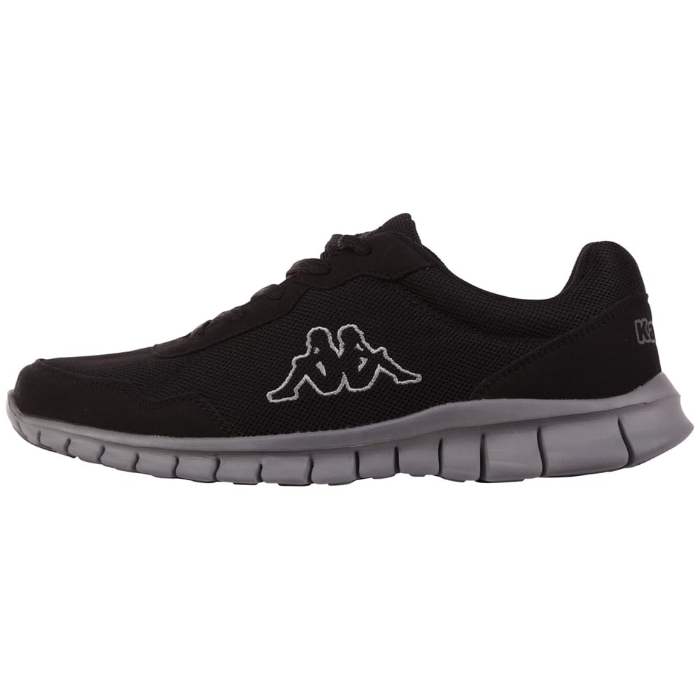 Kappa Unisex Sneaker, Black Grey, 12 US Women