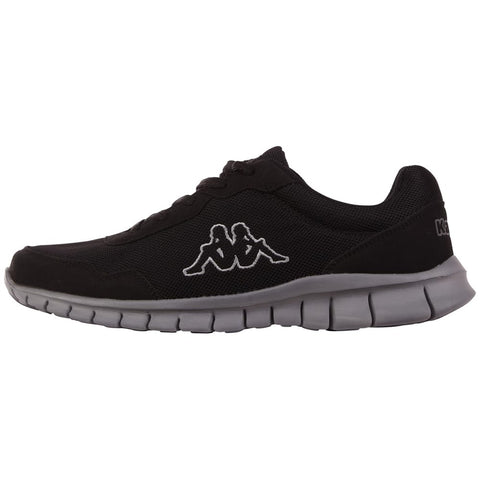 Kappa Unisex Sneaker, Black Grey, 12 US Women
