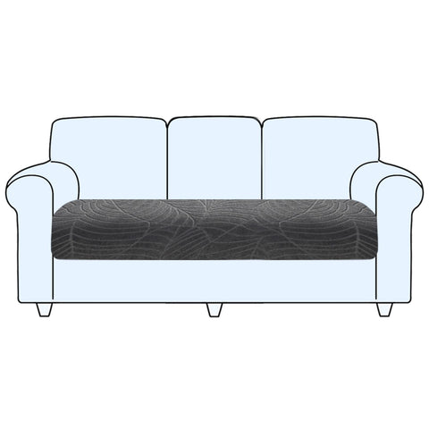 SHUOJIA Sofa Seat Cushion Cover, Stretch Sofa Seat Cover, Cushion Covers Non-slip, Slipcover Cover for Sofa Seat Cushions,Seat Couch Cover for Pets & Kids (Grey,3-Seater)