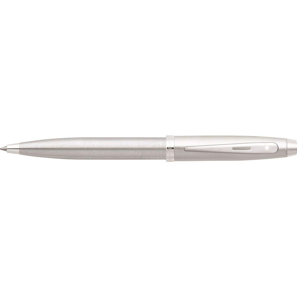 Sheaffer 100 Brushed Chrome Ballpoint Pen with Chrome Trim
