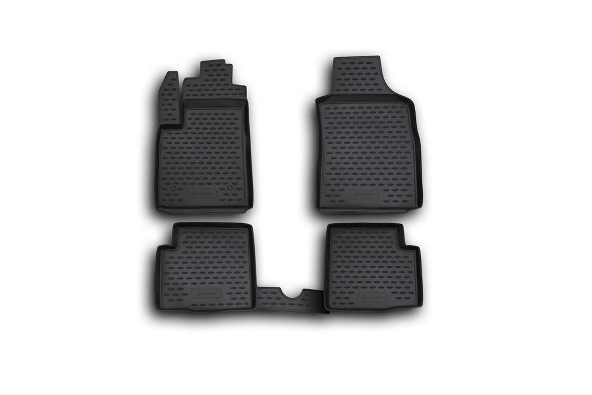 Element Premium 3D Rubber Floor Mats Designed for Fiat 500, MK2, 2007-2024, 4-Piece Set