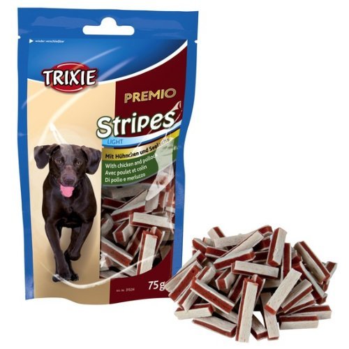 Trixie Dog Snack Premio Stripes, Chicken & Pollock, 75 G X 2 Packs
