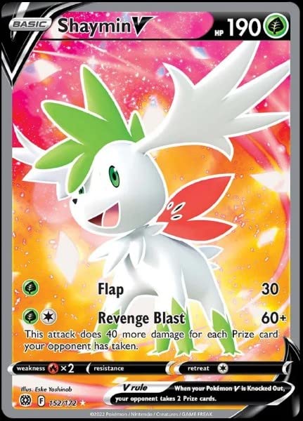Shaymin V 152/172 - Brilliant Stars - Ultra Rare Pokemon Card - Full Art