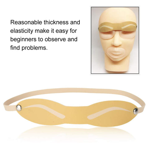 10pcs Microblading Practice Skin With Strap, Eyebrow Tattoo Practice Headband Makeup Tattoo Fake Practice Skin Eyebrow Sticker Eyebrow Shaping Stencils Microblading Supplies for Beginners