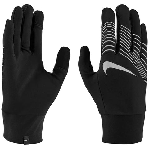 NIKE NGM3M carta Football 360 Mens Lightweight TECH 2.0 Run Gloves Medium, Black/Silver, M