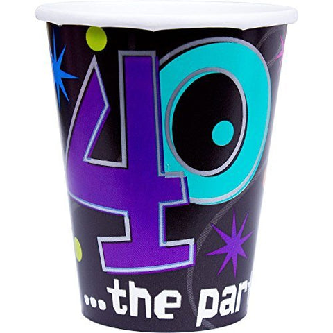 The Party Continues 40th Birthday Paper Cups 8ct [Toy] by Amscan