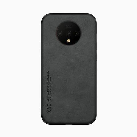 Kepuch Silklike Case for Oneplus 7T - Cover Bumper Built-in Metal Plate for Oneplus 7T - Black