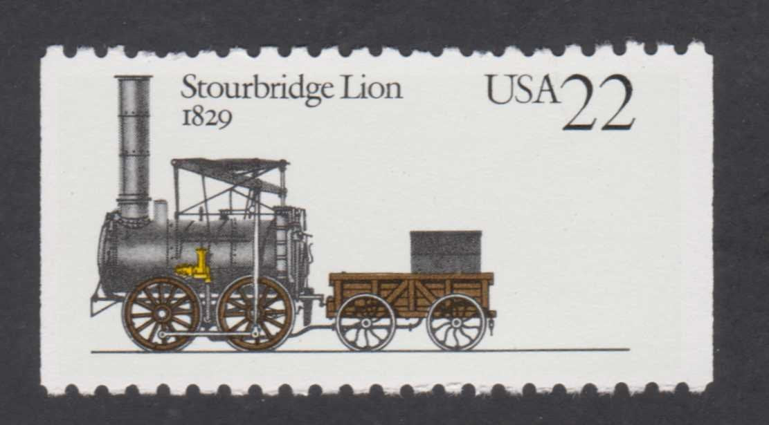 1987 Stourbridge Lion 1829 USA 22Ãƒâ€šÃ‚Â¢ Postage Stamp