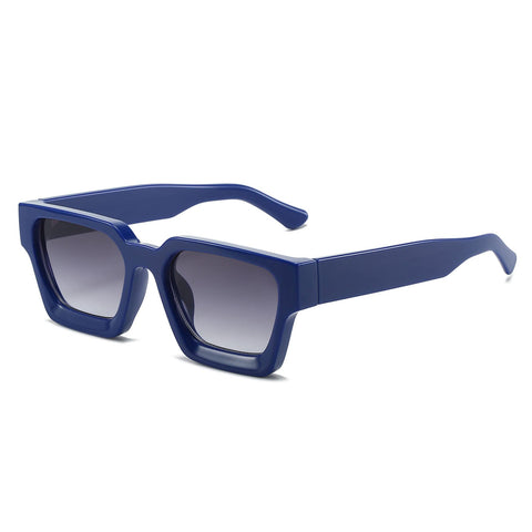YAMEIZE Thick Frame Square Sunglasses - Trendy Chunky Rectangle Sun Glasses for Women Men UV400 Protection